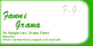 fanni grama business card